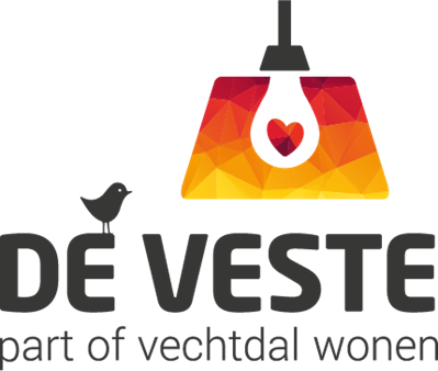 Logo woningcorporatie De Veste. Part of Vechtdal Wonen. 